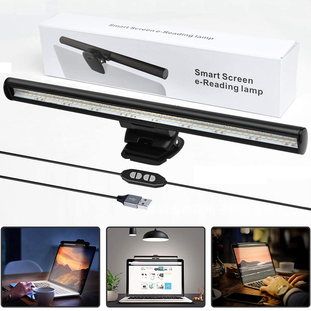 Laptop Computer Screenbar Monitor Lamp PC Notbook Hanging Light 26cm Eye Protection Office Study Reading Light For LCD Monitor