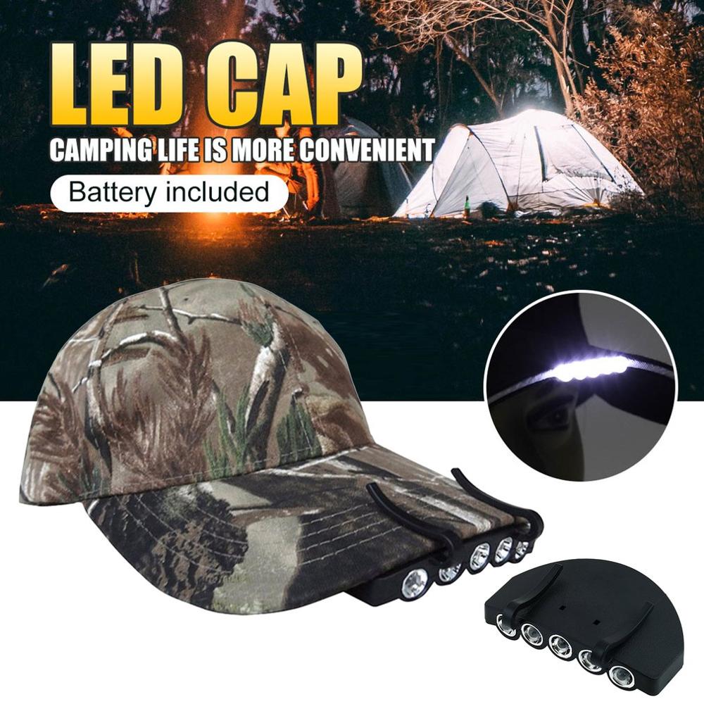 5 LED Mini Ultralight Portable Headlights Practical Riding Hunting Fishing Hat Light Stable Fishing Light Clip Very Bright Lamp