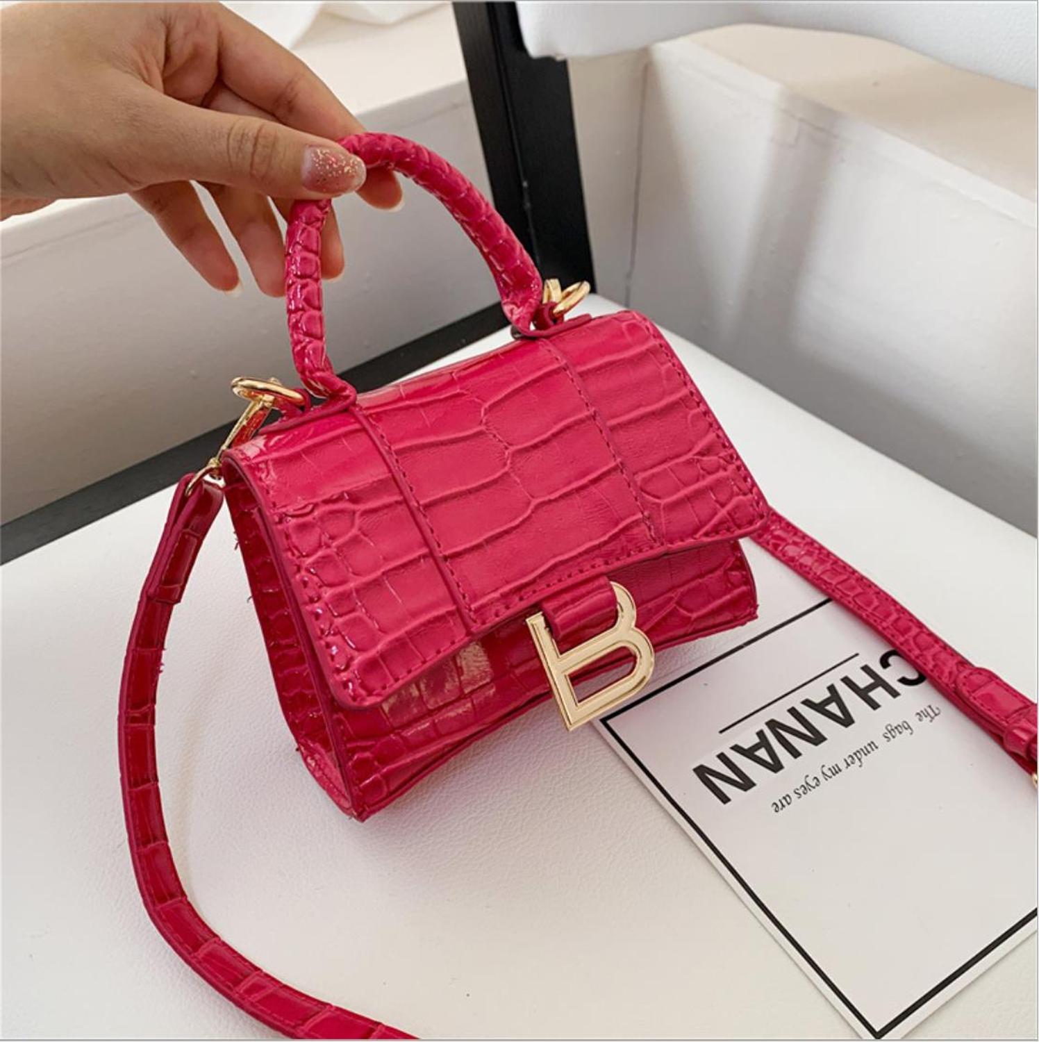 Small Leather Women's Bags Vintage Alligator Pattern PU Causal Mini Handbags Causal Shoulder Bag Female Crossbody Bag-tote 2020