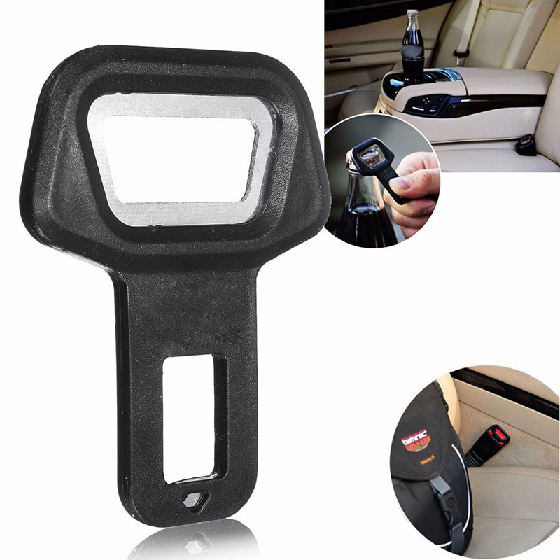 Car Safety Belt Buckle Clip Car Seat Belt Stopper Plug Vehicle Mount Bottle Opener Automobile Interior Accessories