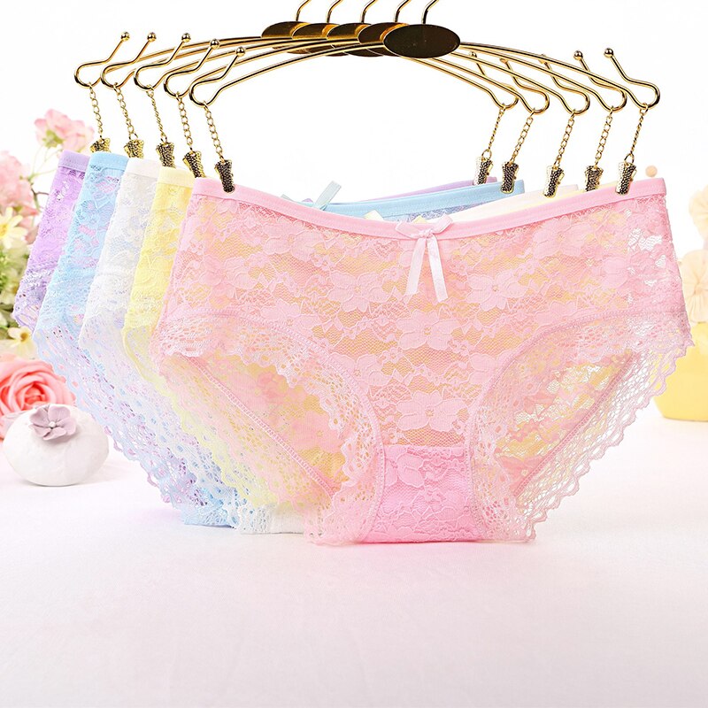 Women Lace Panties colorful Panties Seamless Underwear Sexy Panties Soft Hollow out Ultrathin Briefs Female Intimates wholesale