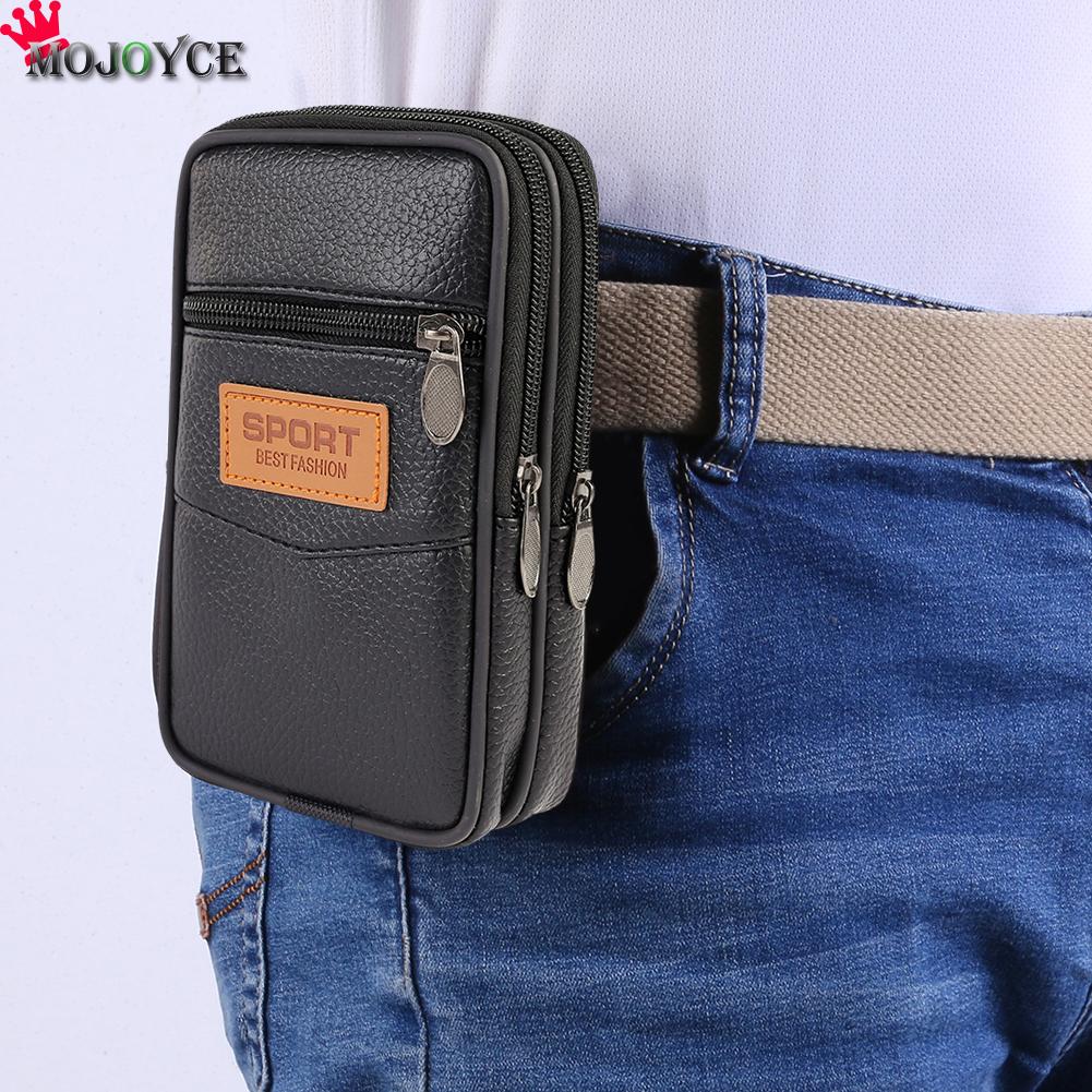 Outdoor Casual Phone Purse Belt Multi-function Men PU Fanny Waist Bags Multifunction Bag Belt Bag Pouch Packs