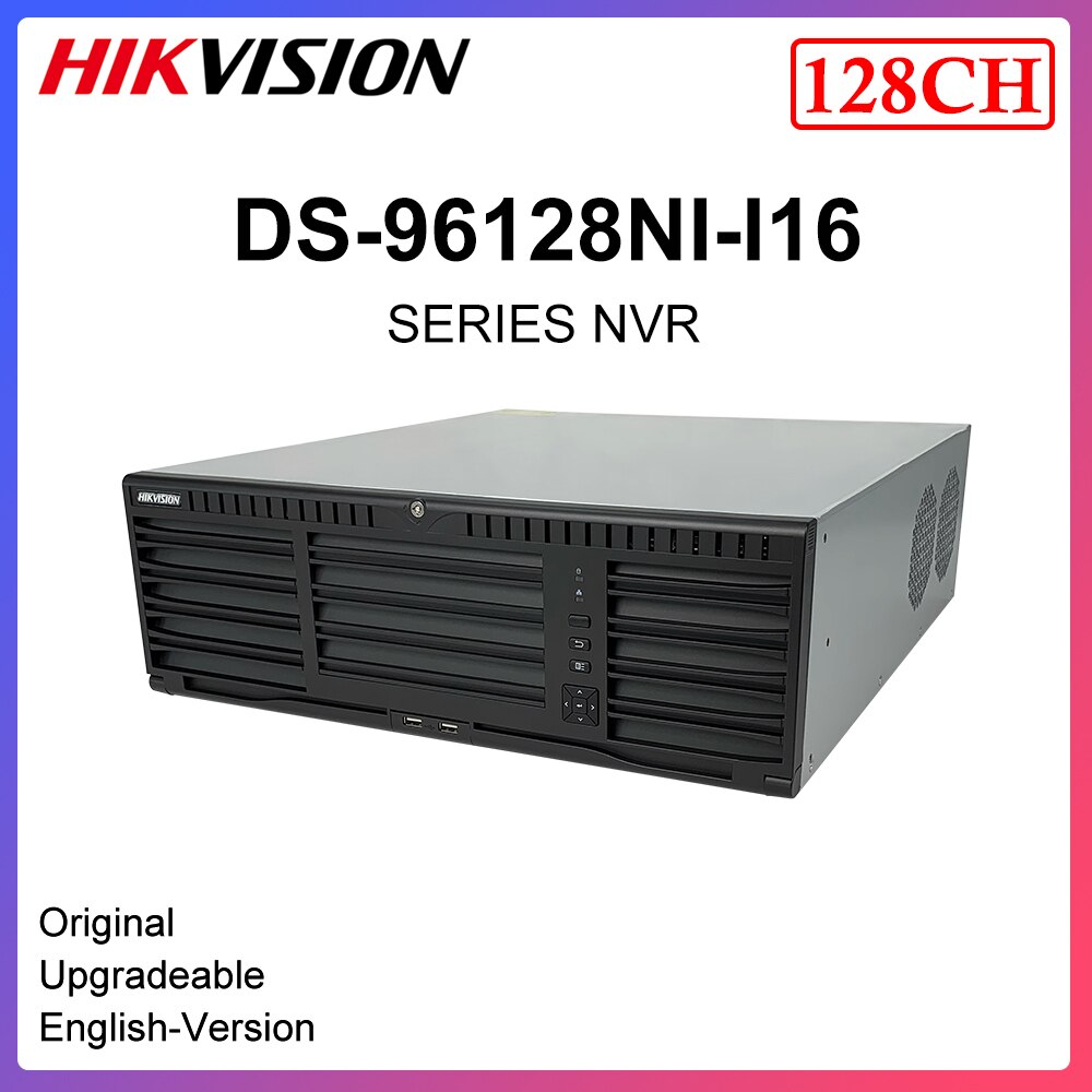 Original English hik DS-96128NI-I16 128-ch 3U 4K Super NVR Up to 128 channel IP cameras can be connected