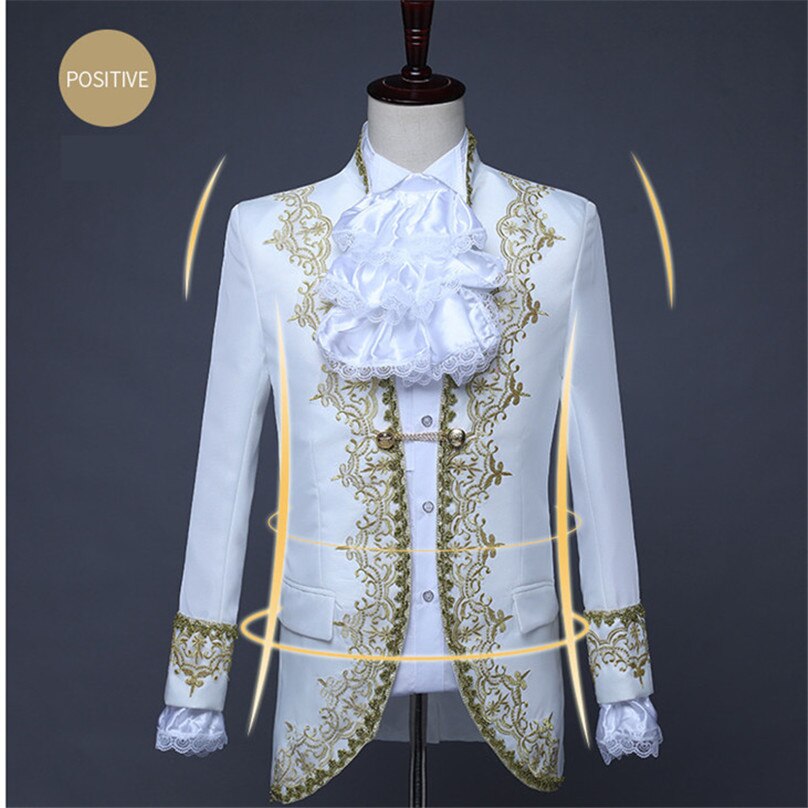 Court Men European Stage Costume Theatrical Performance Uniform Prince's Dress For TV Film Show