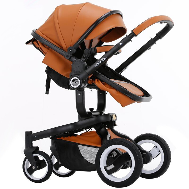 Baby Stroller Can Sit and Lie Down, High Landscape, Four-wheel Shock Absorber, Ultra-wide Two-way Baby Stroller