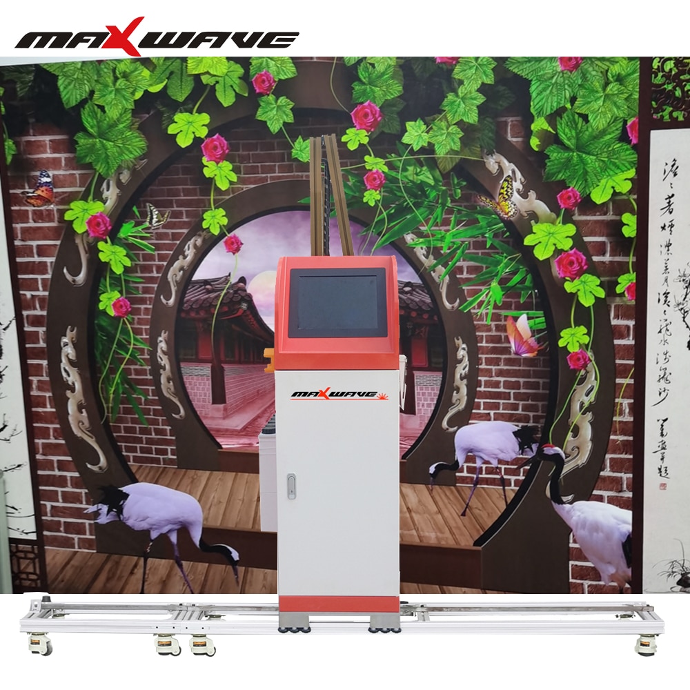 Vertical UV Wall Painter Indoor Outdoor Wall Painting Machine 3D HD TV Wall Printer Maxwave Laser Manufacturer supply