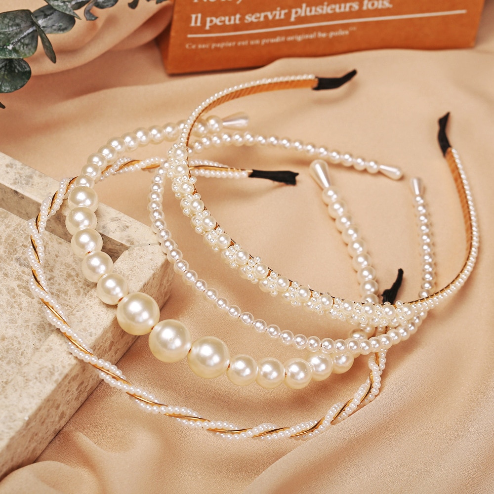 Elegant Full Pearl Hairband, Cute Headband Hair Hoops Holder Ornament Head Band,female Fashion Hair Accessories