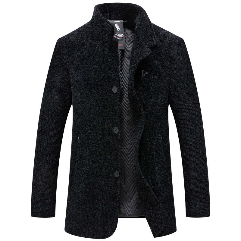 Men's 8XL 7XL plus size Wool Coat Winter Warm Solid Color Long Trench Jacket Male Single Breasted Business Casual Overcoat Parka