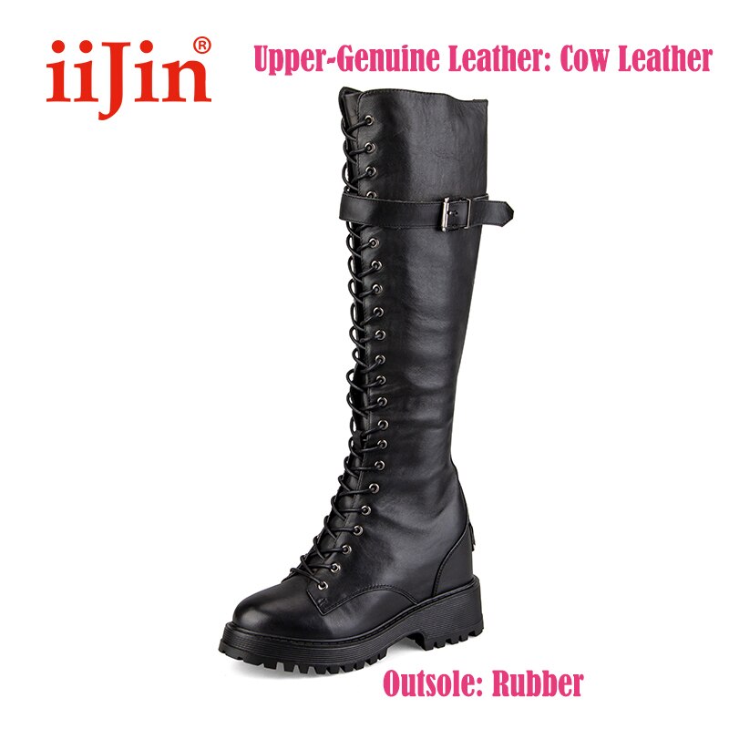 IIJIN Official casual tacones mujer bottes buty knight boots zipper wild fashion shoes for women heels сапоги botas altas mujer