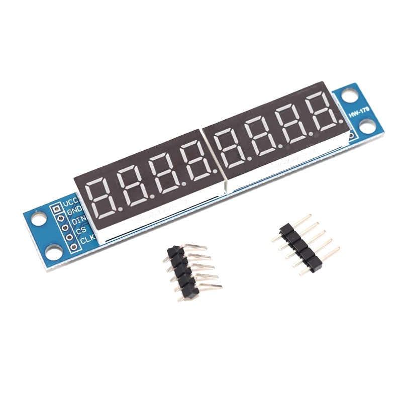 MAX7219 LED Dot matrix 8-bit digital tube display control module 3.3V 5V microcontroller serial driver 7-segment