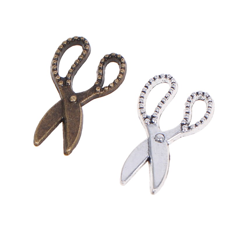 1pcs High Quality 1:12 Dollhouse Miniature Mini Metal Scissors Model Toys Furniture Accessories 2 Colors