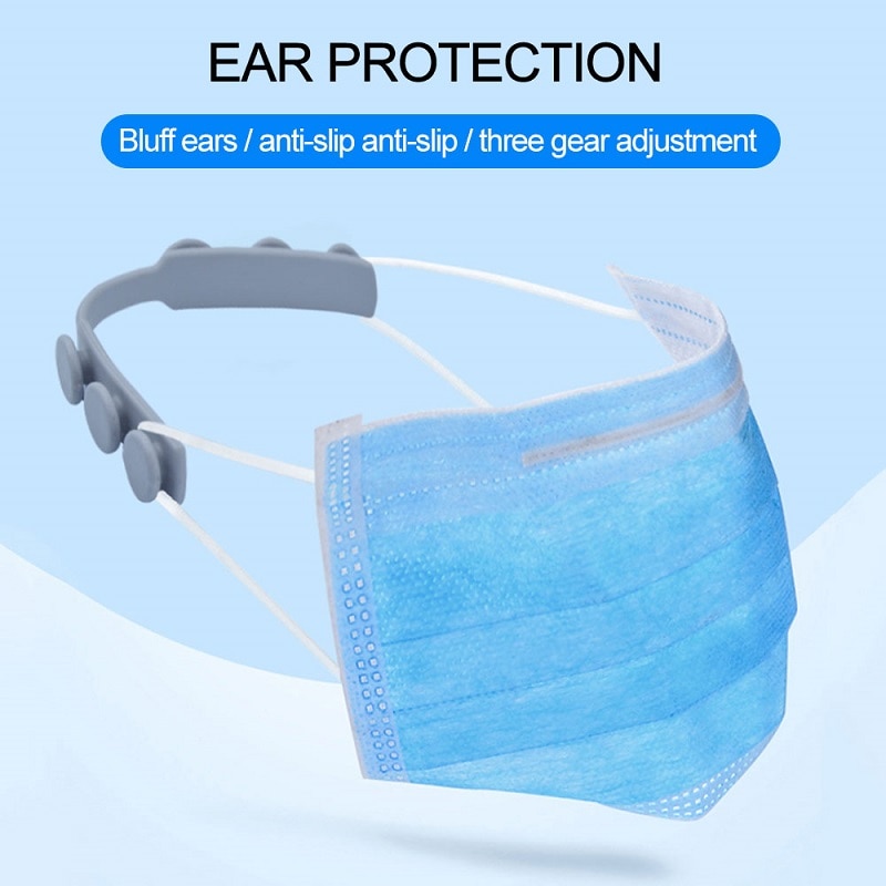 Face Mask Rope Extension Buckle Silicone Integrated Gel Face Shield Hook Prevent Ear-pulling Preventions Fixer Accessories