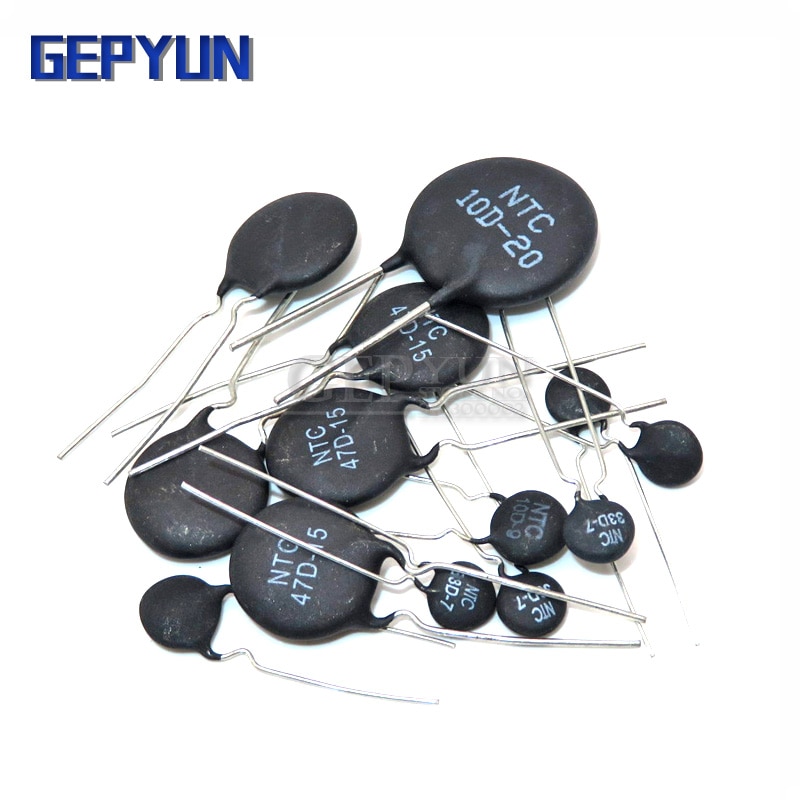 10pcs Thermal Resistor 5D-11 10D-9 10D-11 47D-15 10D-20 10D-13 8D-11 10D-15 5D-15 10D-7 MF11-103 33D-7 8D-12 20D-20 Gepyun