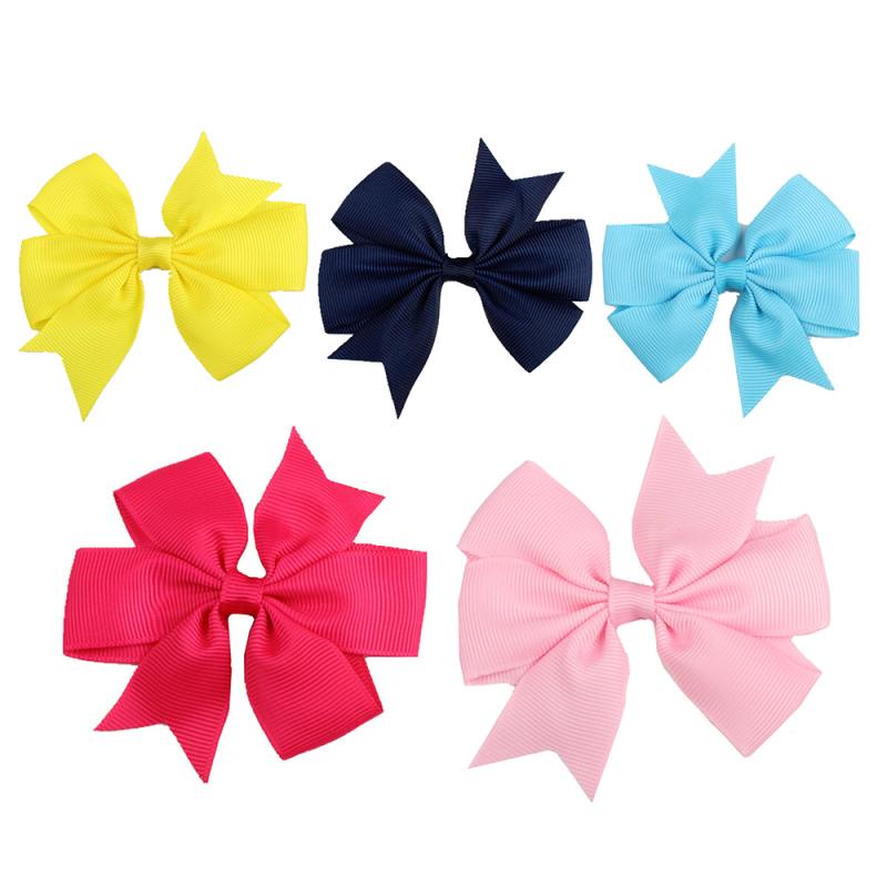 1Pcs Swallowtail Ribbon Bow Clip Elastic Hair Bands For Girls Bohemian Hairpins Scrunchy Kids Hair Accessories For Baby Girls