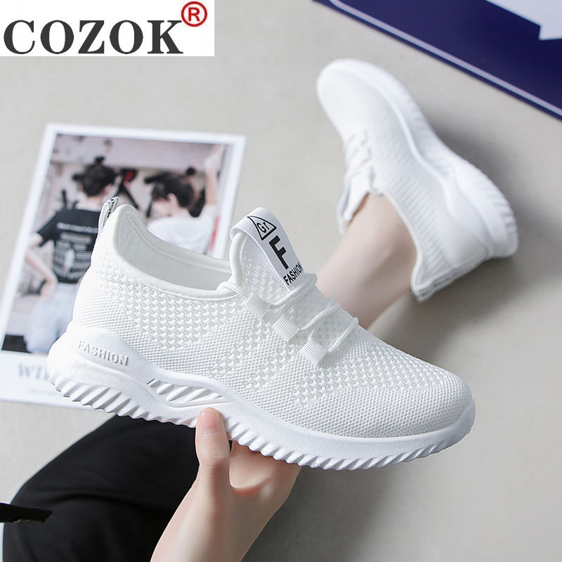 Mesh Sneakers Female Students 2021 Spring Summer New Women's Shoes Korean Fashion Running White Shoe Breathable Mesh Shoes PDD17