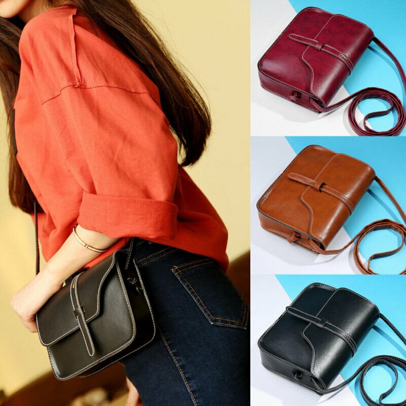 Mini PU Leather Shoulder Messenger Bag Small Crossbody Bags for Women Girl Yellow Bolsas Ladies Phone Purse