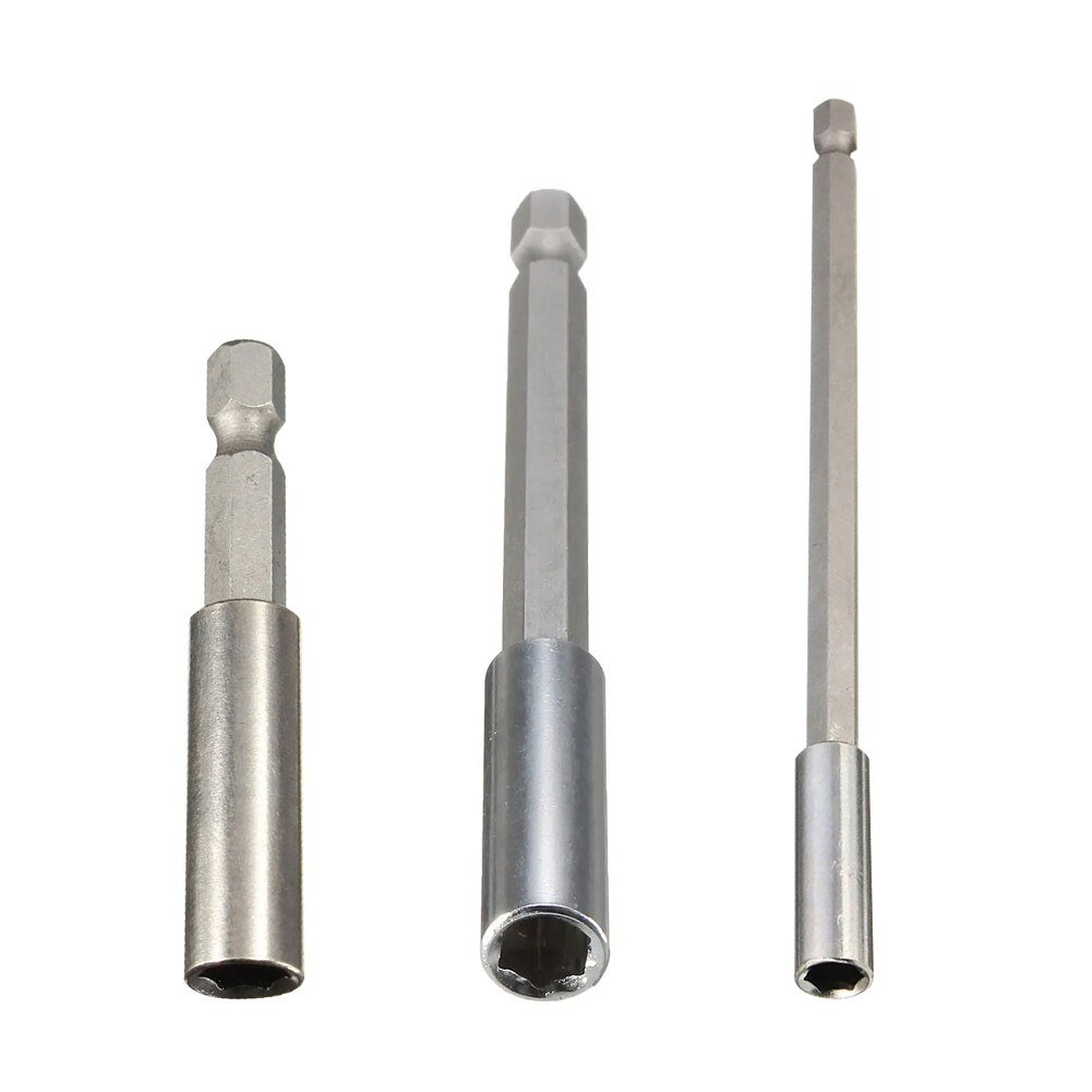 Handle Sleeve Rod Batch 1/4 Hexagonal Electric Sleeve Connection Extension Rod Strong Toughness Metal Portable Supplies