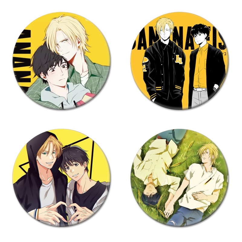 1pc Anime BANANA FISH Cosplay Badge Okumura Eiji Brooch Pins Ash Lynx Collection Badges for Backpacks Clothes Brooch Pins Decor