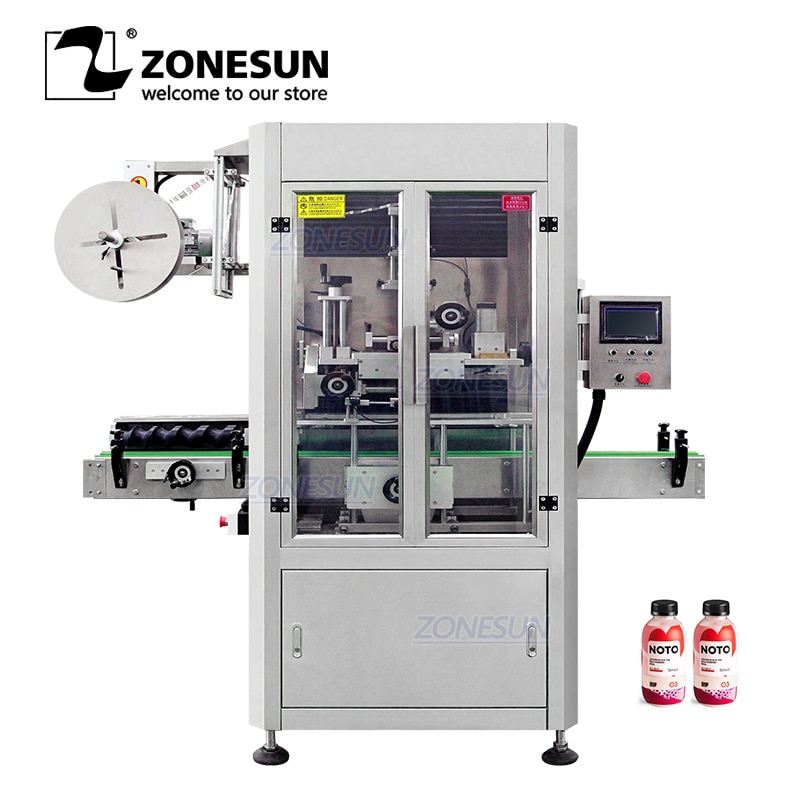 ZONESUN ZS-STB150 Automatic Plastic Bottle Sleeve Labeling Machine Line PET PVC Film Shrink Labeling Machine