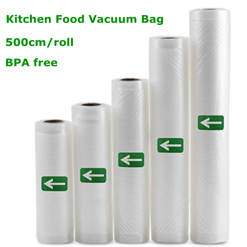 Vacuum Bags For Food Vacuum Sealer Machine Fresh Long Keeping 12+15+20+25+30cm*500cm Rolls/Lot Storage Packer