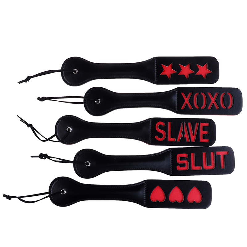 Sexy Adult Women Double-deck Slave Paddle for Sex Leather Spank Butt BDSM Sex Whip Spanking Fetish Bondage Erotic Toys