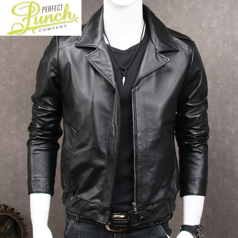 2021 Genuine Cow Men's Jacket Men Short Spring Autumn Cowhide Leather Coats and Jackets MT-1716 KJ5407