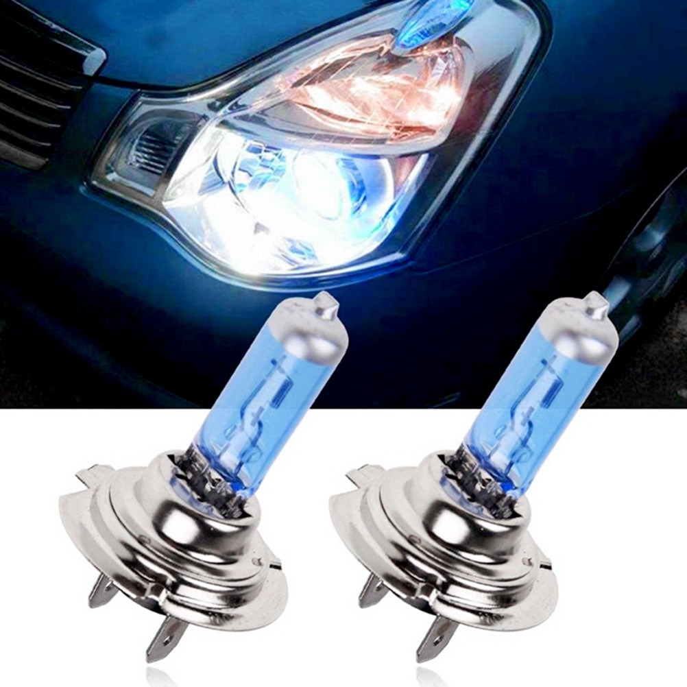 2PCS H7 H4 H1 6000K Xenon Halogen Car Headlight Bulbs 12V Super Bright White Light Car Halogen Bulbs Car Headlights