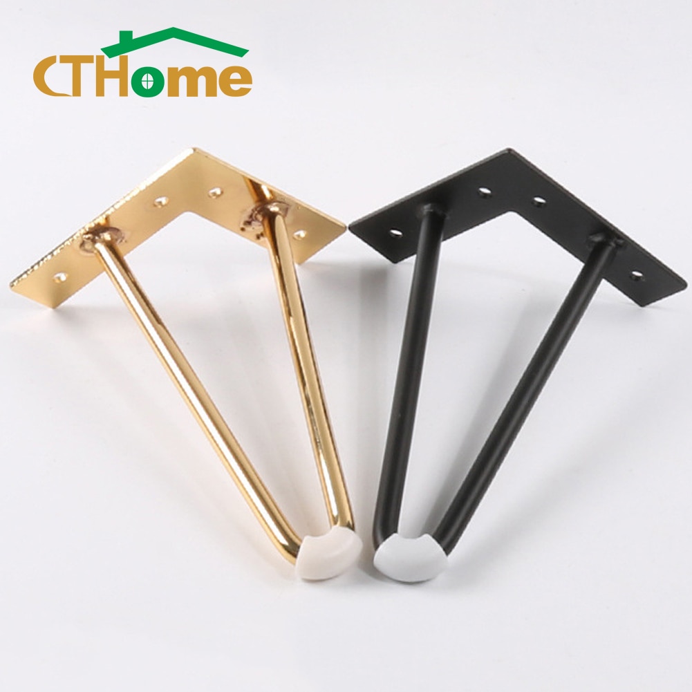 4pcs 10cm-40cm iron table Legs for metal furniture foot black gold chair sofa bed hairpin desk leg cabinet feet to the dresser