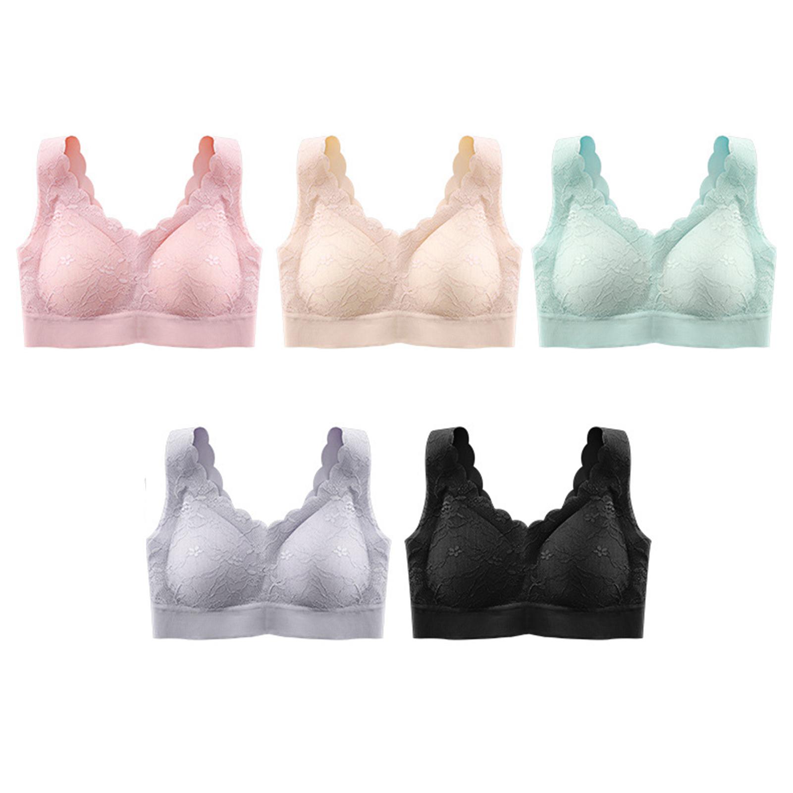 Women Padded Wireless Lace Bra Seamless Breathable Soft Brassiere Underwear