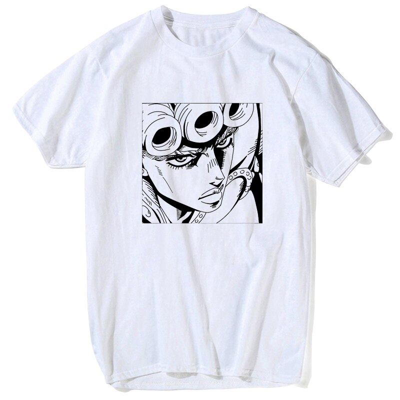 New Arrive Jojo Bizzare Adventure Kujo Jotaro White Tshirt JoJo Bizarre Adventure T-shirt Short Sleeve O-Neck Harajuku T Shirt