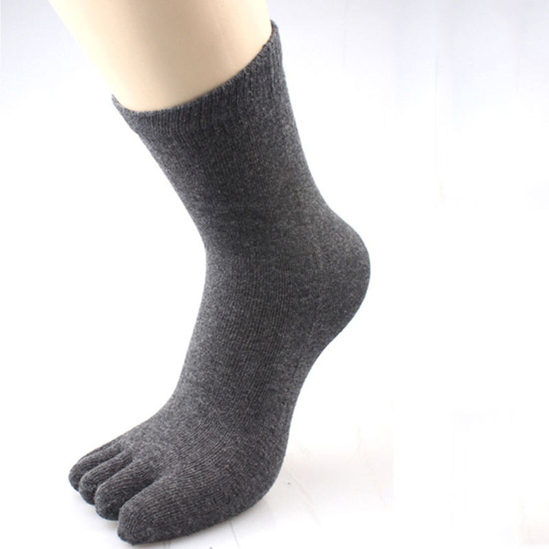 Unisex Cotton Toe Socks Men Women Sports Breathable Five Fingers Socks Male Adults Soft Solid Color Running Cycling Short Socks