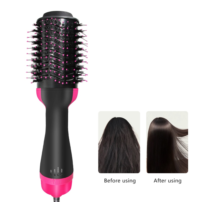 One Step Hair Dryer Brush Hair Dryer And Volumizer Hair Straightener Multifunctional Hair Curler Comb Negative Ion Hot Air Comb