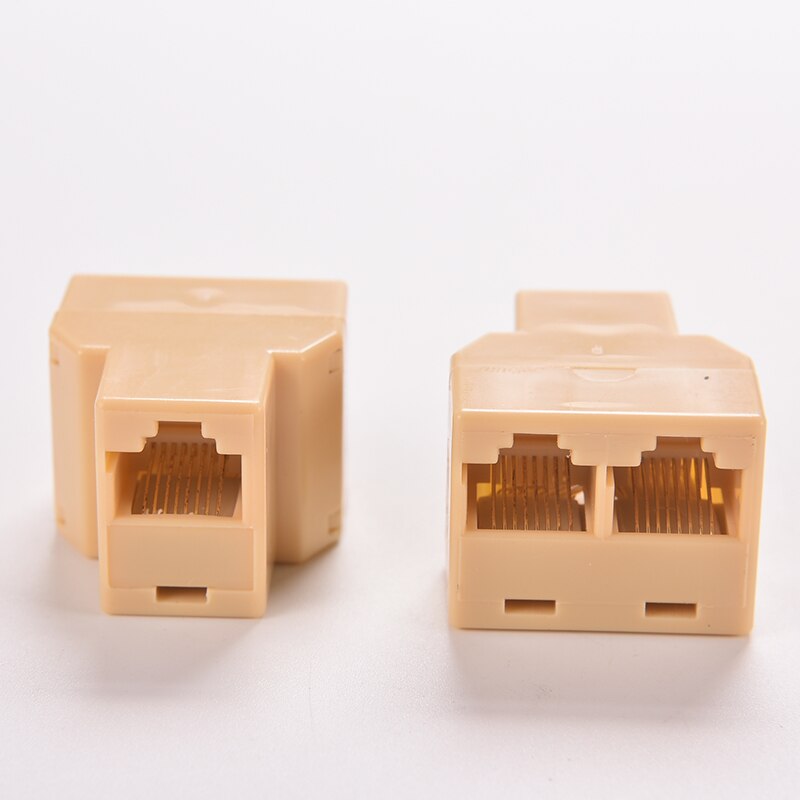 Socket Network Plug LAN Port 1 to 2 Socket Splitter Connector Adapter DZ517 RJ45 Coupler 8P8C Ethernet Cable Extender