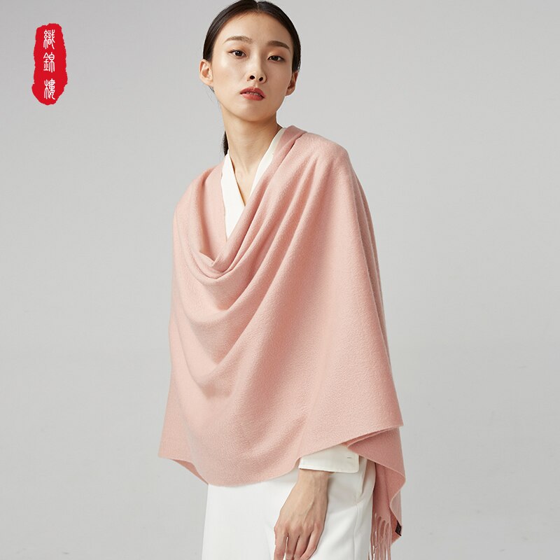 19 new cashmere in the fall and winter to keep warm shawl women's water pure color corrugated box female long scarf