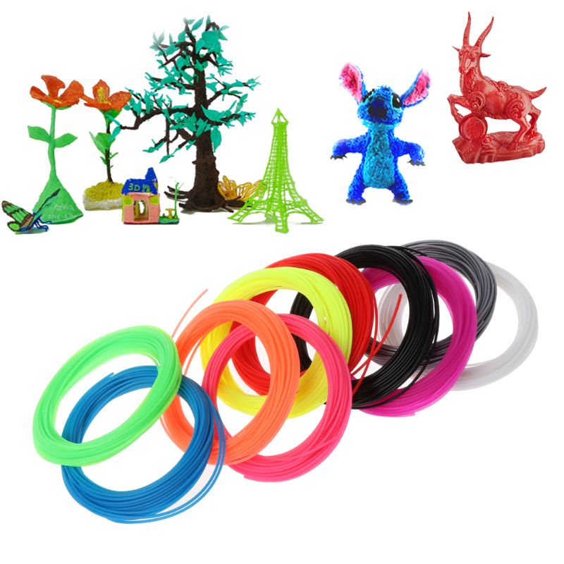 10m PLA Filament 1.75mm Supplies Materials 10 Meters for 3D DIY Printing Painting Pen Random Color