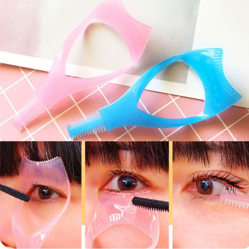 Eyelash Tools 3 In 1 Makeup Mascara Shield Guide Guard Curler Eyelash Curling Comb Lashes Cosmetics Curve Applicator Comb