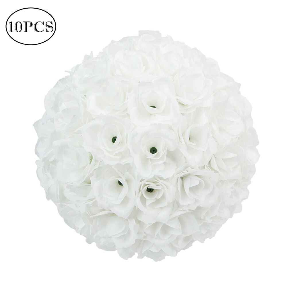 Ten beautiful 25 cm white wedding decoration balls silk flowers 190823215