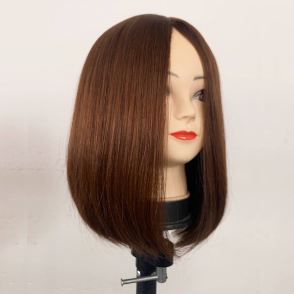 Brown Bob Wig Skin Silk Top Jewish Wig Silky Straight European Virgin Human Hair Sheitels Kosher Wig #4 #3 #2 #1b #613 Available