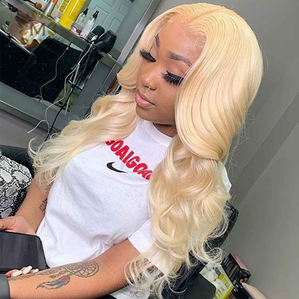 Custom HD Transparent Remy Brazilan Ombre Blonde Human Hair Wigs For Women Thick Full 13x4/13x6 Lace Front Wig