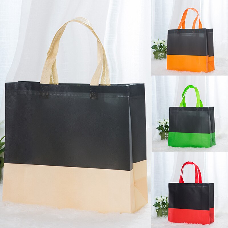 Non-Woven Fabric HandBag Waterproof Eco Bag Convenient Storage Handbag Reusable Shopping Bag Large Folding Tote Grocery Bag