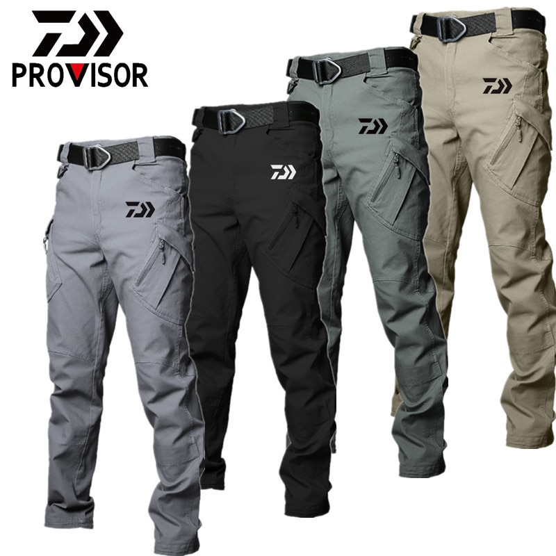 Spring Autumn Daiwa Fishing Pants Breathable Outdoor Hiking Camping Trouser Sun Protection Special Forces Fan Quick Dry Pants