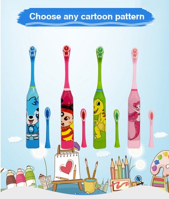 Children's Toothbrush Cartoon Sonic Electric Toothbrush Oral Hygiene Teeth Care Tooth Brush Kids Battery Power brush