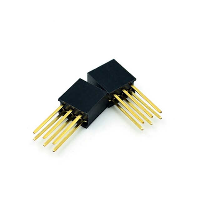 Extended female row 2*3pin 2.54MM pitch pin length 11mm double row long pin female seat environmental protection
