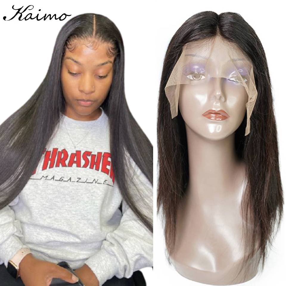 Glueless 13x4 Straight Lace Front Human Hair Wigs Brazilian Remy Transparent Lace Hair With Baby Hair For Women