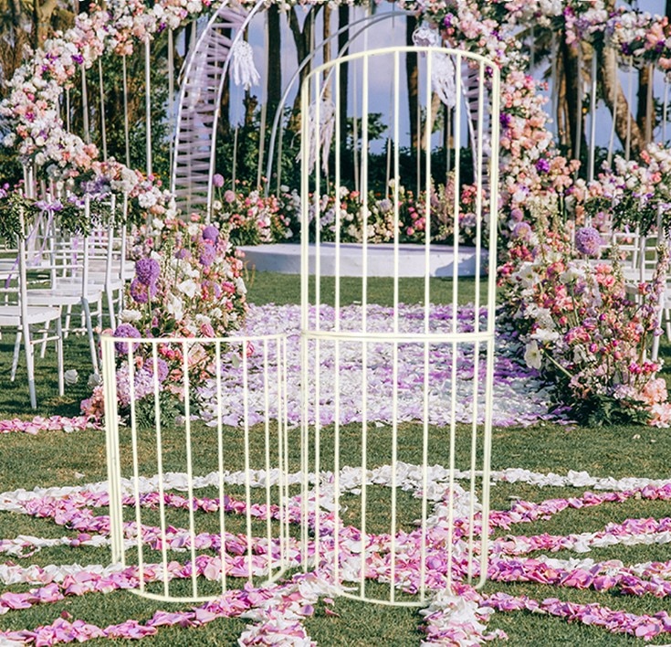 Grand Event Stage Semicircular Arch Pillar Plinth Rack For Wedding Birthday Baby Party Backdrops Flower Vine Balloons Crafts