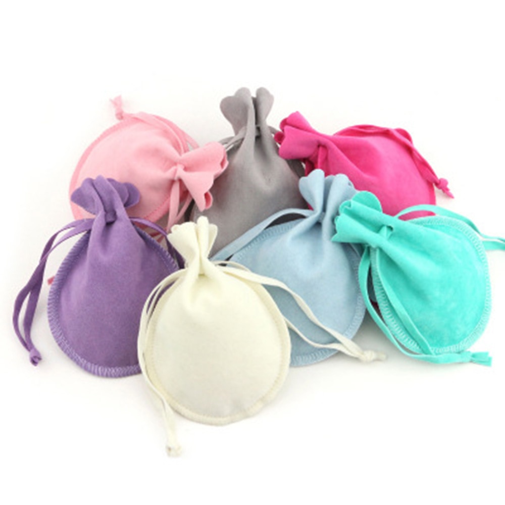 Velvet Bag Drawstring Bag Candy Ring Earring Jewelry Display Packaging Bag Reusable Folding Bag