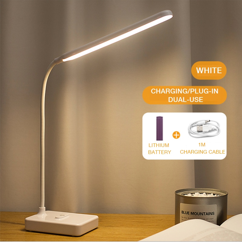 Usb Charging Desk Lamp Led Eye Protection Dimmable Reading Light Student Study Night Light Touch Switch Folding Table Lamp