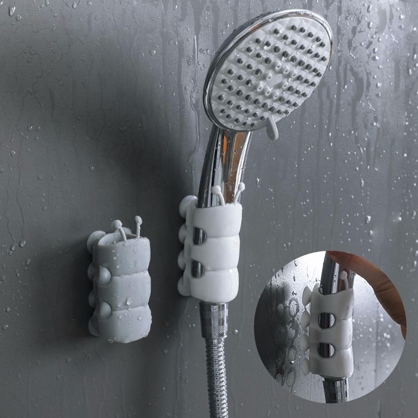 Cute Shower Head Holder Suction Cup Reusable Durable Removable Silicone Shower Handheld Bathroom Tool Wall Rack Stand Accessorie