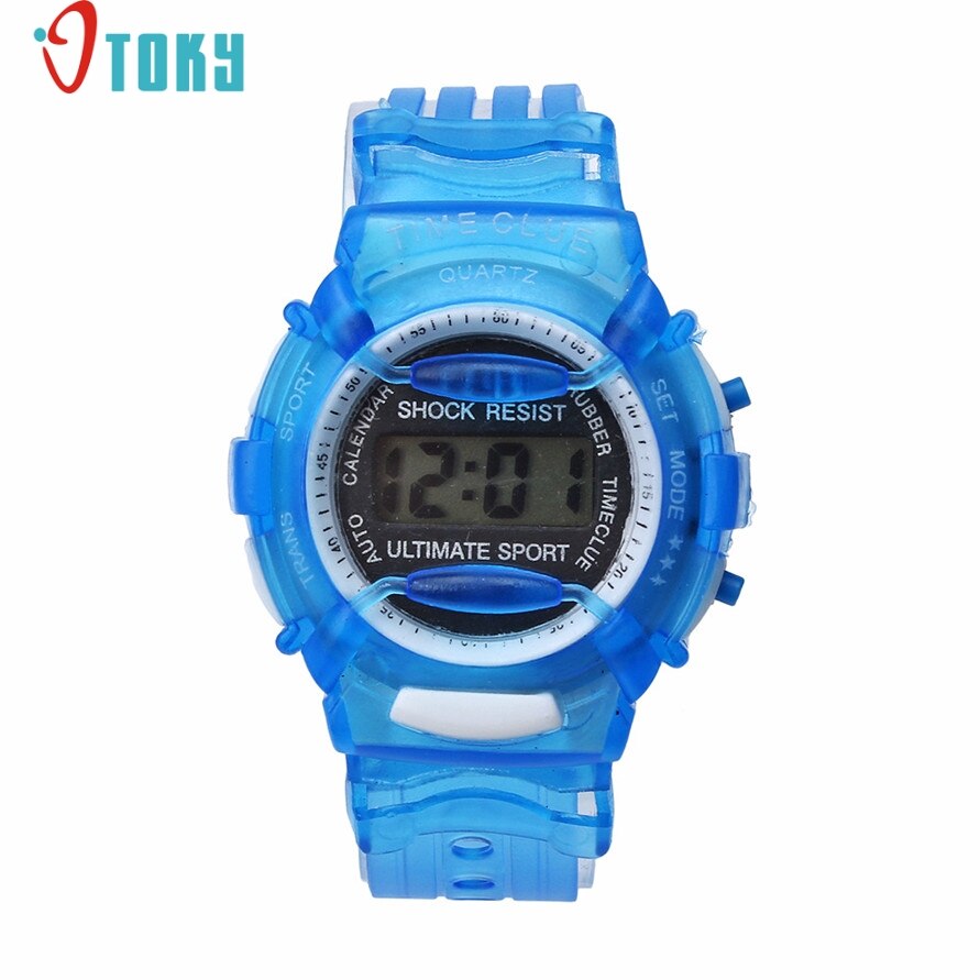 OTOKY Drop Shipping Kids Boys Girls Digital LED Silicone Rubber Wrist Watch Outdoor Sport Watches часы женские