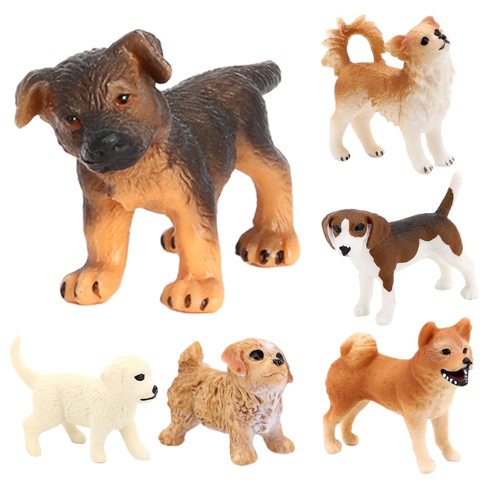 Simulation Animal Dog Model Puppy Mold Table Desk Ornament Collective Toy Gift Cute Doll Model For Office Home Decoration